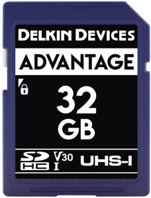 Карта памяти Delkin Devices Advantage SDHC 32GB UHS-I V30 (DDSDW63332GB)