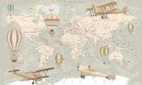 

Фотообои бесшовные Citydecor, Карта мира на русском