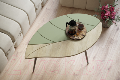 Журнальный столик Калифорния мебель Лайм (дуб сонома/оливковый)