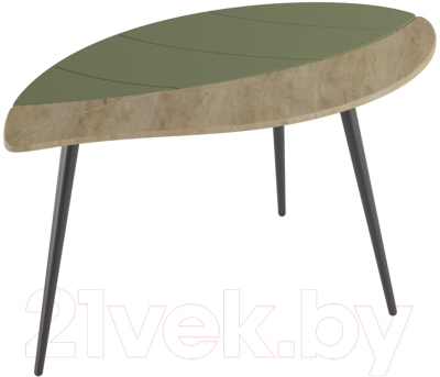 Журнальный столик Калифорния мебель Лайм (дуб сонома/оливковый)
