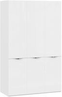 Шкаф ТриЯ Глосс с 3 дверями со стеклом СМ-319.07.431 (белый глянец/стекло) - 