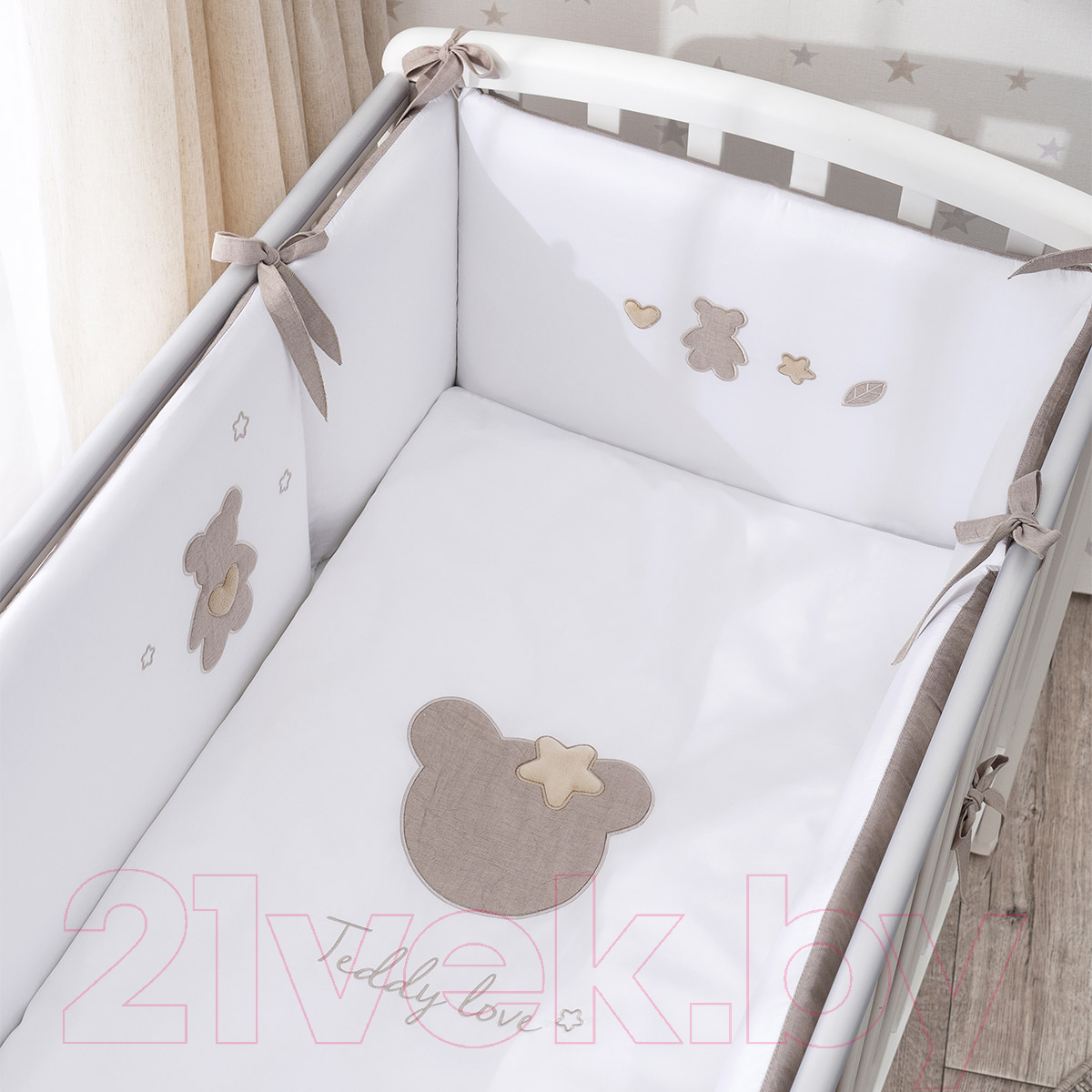 Комплект постельный для малышей Perina Teddy Love / ТЛ6-01.12 (6пр, песочный) — фото 11