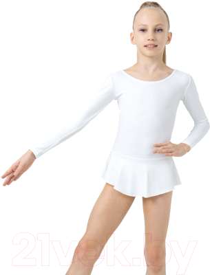 Купальник для художественной гимнастики Grace Dance 871315 (р-р 32, белый)