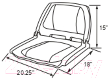 Сиденье для лодки Industrial 75109 (серый/темно-серый)