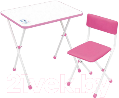 Комплект мебели с детским столом Ника КНД1/Р (розовый)