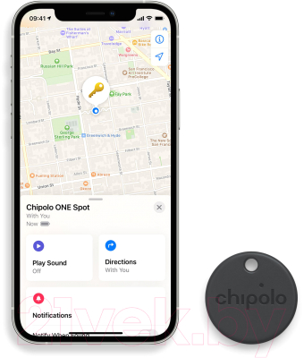 Беспроводная метка-трекер Chipolo One Spot / CH-C21M-4GY-R (4шт)