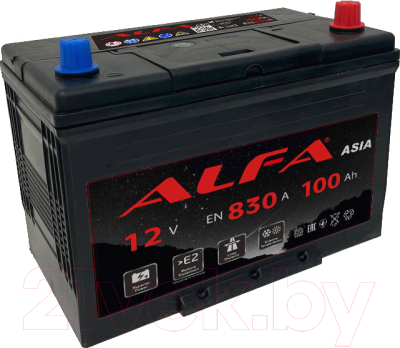 Автомобильный аккумулятор ALFA battery Asia JR 830A (100 А/ч)