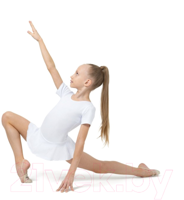 Купальник для художественной гимнастики Grace Dance 4429312 (р-р 28, белый)