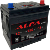 Автомобильный аккумулятор ALFA battery Asia JR 580A с бортом (65 А/ч) - 