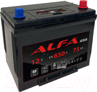 Автомобильный аккумулятор ALFA battery Asia JR 650A (75 А/ч)
