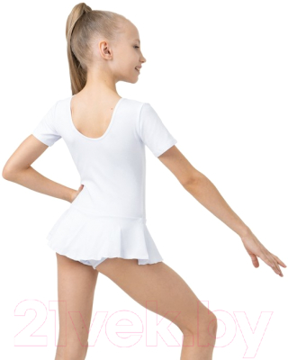 Купальник для художественной гимнастики Grace Dance 4429315 (р-р 34, белый)