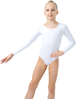 Купальник для художественной гимнастики Grace Dance 871225 (р-р 38, белый) - 