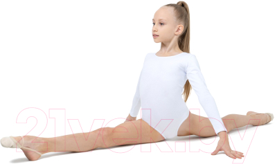 Купальник для художественной гимнастики Grace Dance 871225 (р-р 38, белый)