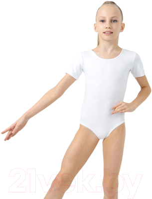 Купальник для художественной гимнастики Grace Dance 871227 (р-р 28, белый)