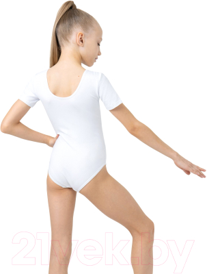Купальник для художественной гимнастики Grace Dance 871228 (р-р 30, белый)