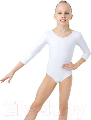 Купальник для художественной гимнастики Grace Dance 871235 (р-р 30, белый)