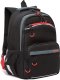 Школьный рюкзак Grizzly RB-254-4 (черный/красный) - 
