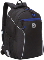 Школьный рюкзак Grizzly RB-259-3 (черный/серый/синий) - 