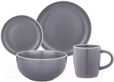 Набор столовой посуды Lefard Pandora / 577-174 (серый)