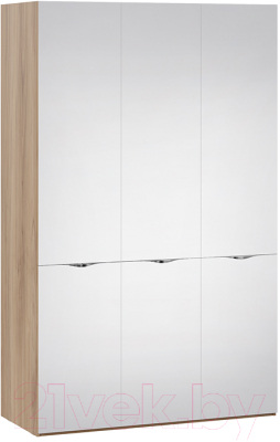 Шкаф ТриЯ Глосс с 3 зеркальными дверями СМ-319.07.433 (яблоня беллуно)