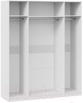 Шкаф ТриЯ Глосс с 4 дверями со стеклом СМ-319.07.441 (белый глянец/стекло)