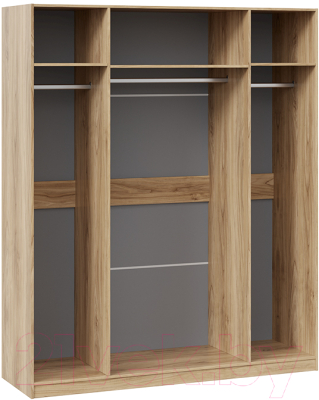 Шкаф ТриЯ Глосс с 4 дверями со стеклом СМ-319.07.441 (яблоня беллуно/стекло графит матовый)