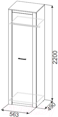 Изображение товара Шкаф-пенал Mio Tesoro Гамма 20 универсальный Серия №4 (ясень анкор светлый/сандал светлый)