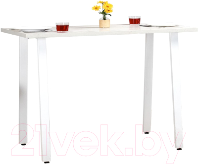 Обеденный стол Millwood Леон Л18 130x80x75 (дуб белый Craft/металл белый)