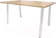 Обеденный стол Millwood Леон Л18 130x80x75 (дуб золотой Craft/металл белый) - 