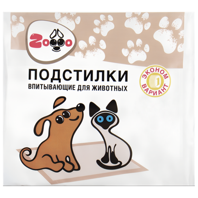 

Одноразовая пеленка для животных, Zoooo Normal 60x60