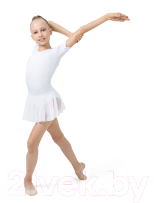 Купальник для художественной гимнастики Grace Dance 2620713 (р-р 32, белый)