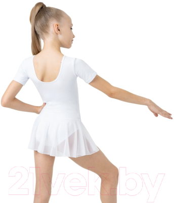 Купальник для художественной гимнастики Grace Dance 2620715 (р-р 36, белый)
