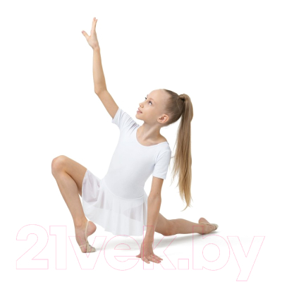 Купальник для художественной гимнастики Grace Dance 2620715 (р-р 36, белый)