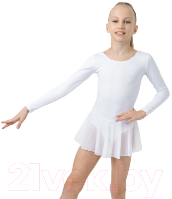 Купальник для художественной гимнастики Grace Dance 2620699 (р-р 32, белый)
