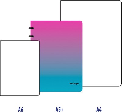 Блокнот Berlingo Radiance A5+ / RNt_A5502 (80л, клетка, розовый/голубой)