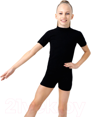 Комбинезон гимнастический Grace Dance 1431690 (р-р 32, черный)