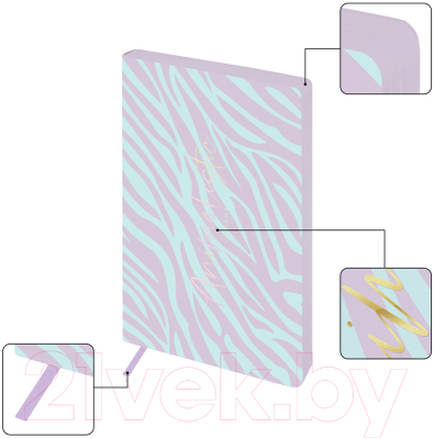 Изображение товара Ежедневник Greenwich Line Vision. Animal print. Zebra A5 / ENA5_38808 (136л)