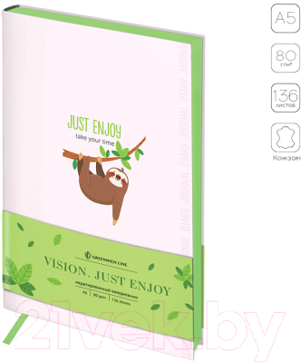 Изображение товара Ежедневник Greenwich Line Vision. Just enjoy A5 / ENA5-30158 (136л)