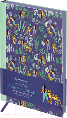 Изображение товара Ежедневник Greenwich Line Vision. Lovely leopard A5 / ENA5-30166 (136л)
