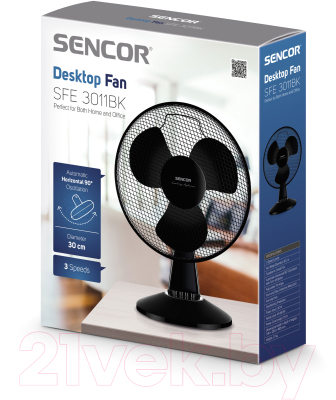 Вентилятор Sencor SFE 3011BK
