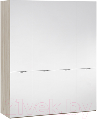 Шкаф ТриЯ Глосс с 4 зеркальными дверями СМ-319.07.443 (баттл рок)