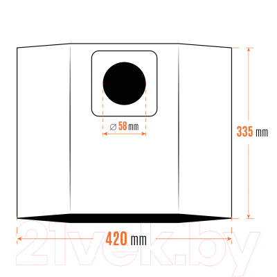 Комплект пылесборников для пылесоса Daewoo Power DAVC 25PB  (3шт)