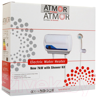 Проточный водонагреватель Atmor New 7кВт (3705027/3520208)