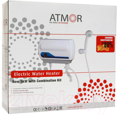 Проточный водонагреватель Atmor New 7кВт (3705029/3520211)