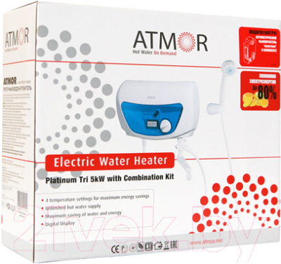 Проточный водонагреватель Atmor Platinum Tri 5кВт (3705045)