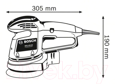 Профессиональная эксцентриковая шлифмашина Bosch GEX 125 AC Professional (0.601.372.488)