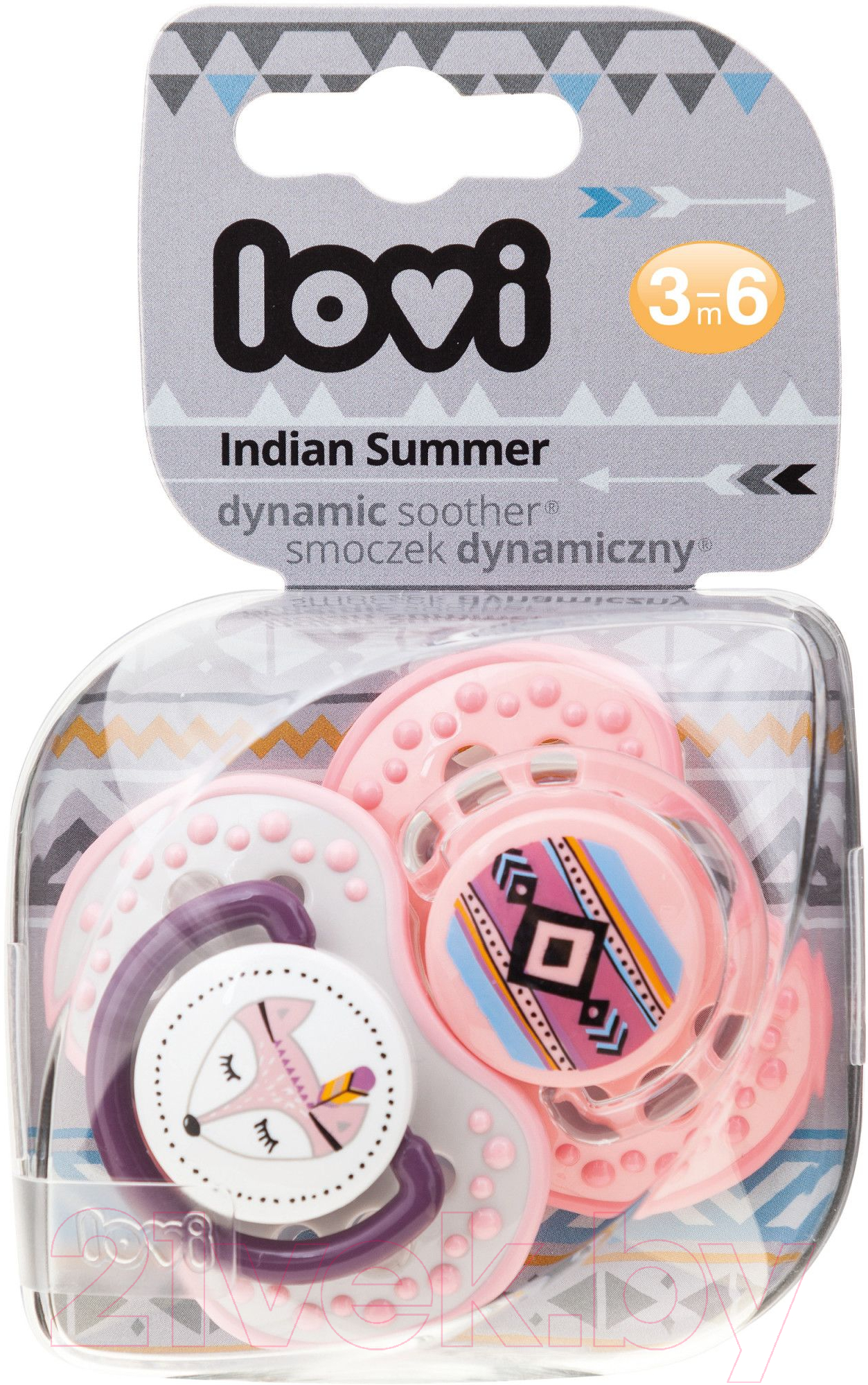 Набор пустышек Lovi Indian summer динамичная / 22/856girl (2шт) — фото 2