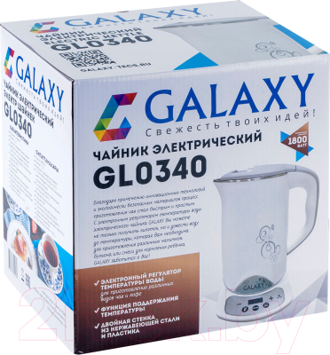 Электрочайник Galaxy GL 0340 (белый)