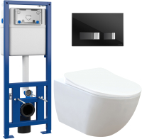

Унитаз подвесной с инсталляцией Creavit, Free FE322-11CB00E-0000 + S-IN-MZ-LINK_PRO + P-BU-MOV/Blg/Gl