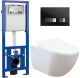 Унитаз подвесной с инсталляцией Creavit Free FE322-11CB00E-0000 + S-IN-MZ-LINK_PRO + P-BU-MOV/Blg/Gl - 